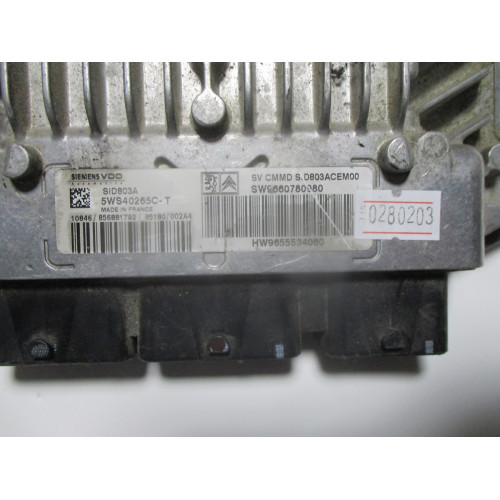Peugeot 307 2.0 Motor Beyni 5WS40265C-T 9660780980 9655534080 SID803A