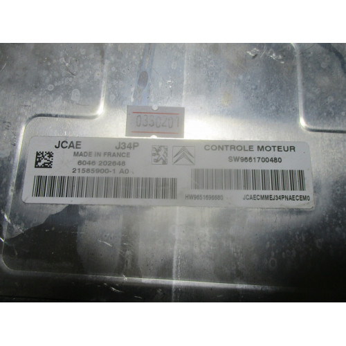 Peugeot 207 Citroen C2 C3 1.4 Motor Beyni 21585900-1 9661700480 9651696680 J34P 6046202648