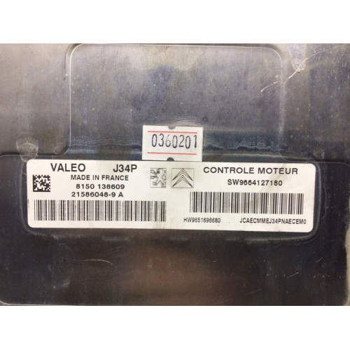 Peugeot Citroen C3 Motor Beyni 21586048-9A 8150138609