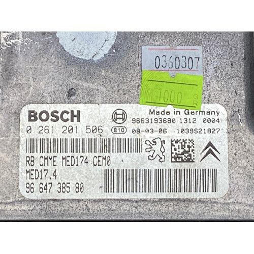 Peugeot 207 308 Motor Beyni 0261201506 9664738580 MED17.4