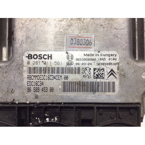 Cıtroen C5 1.6 HDI Motor Beyni 0281011561 EDC16C34 9658945380