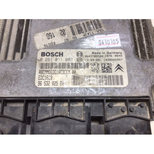 Peugeot 206 1.4 Motor Beyni 0281011089 9653202580 EDC16C3