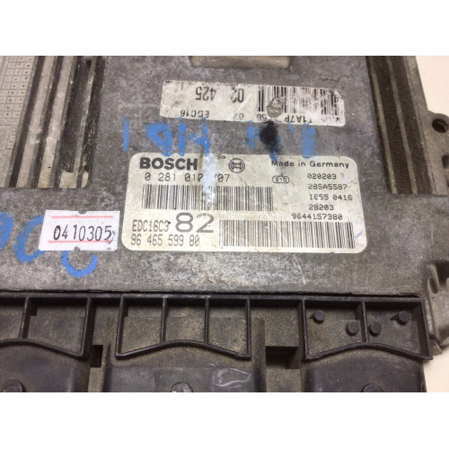 Peugeot 206 1.4 HDI Motor Beyni 0281010707 EDC16C3 9646559980