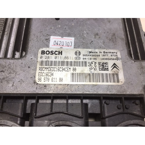 Citroen C3 Motor Beyni 0281011861 EDC16C34 9657061180
