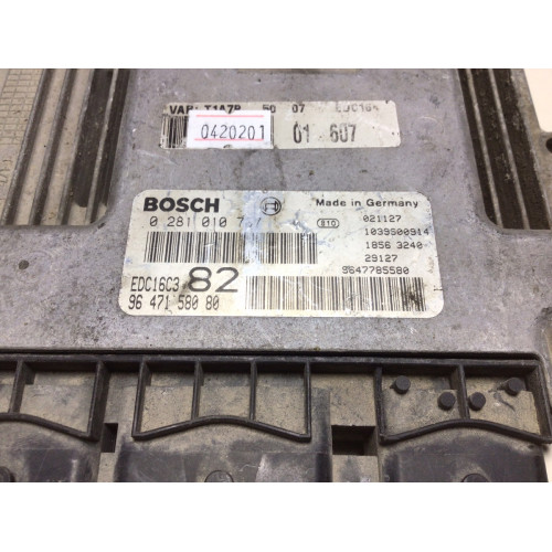 Peugeot 206 1.4 HDI Motor Beyni 0281010707 EDC16C3 9647158080