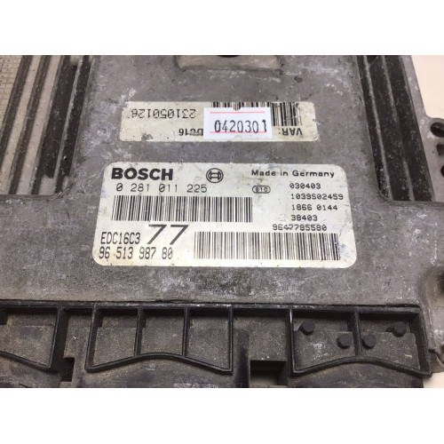Citroen Xsara 1.4 Motor Beyni 9651398780 0281011225 eDC16C3