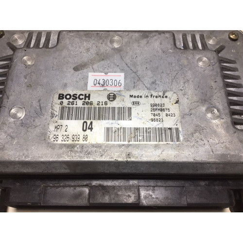 Peugeot 206 Motor Beyni MP7.2 0261206216 9632693980