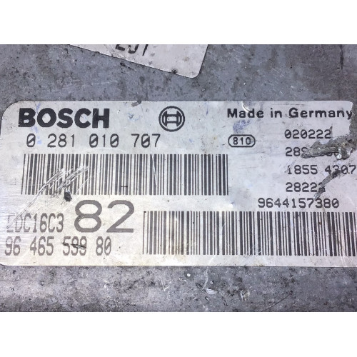 Peugeot 206 1.4 HDI Motor Beyni 0281010707 EDC16C3 9646559980