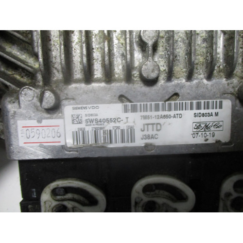 Ford Fiesta 1.4 TDCI Motor Beyni 5WS40552C-T 7M51-12A650-ATD SID803 A JTTD