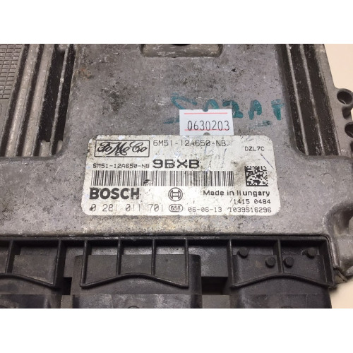Ford Focus Motor Beyni 6M51-12A650-NB 0281011701 9BXB