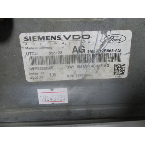 Ford Focus 1.6 Motor Beyni 5WP22350AE 5M5P-12B565-AG 5M5P-14C337-AG AG