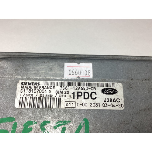 Ford Fiesta 1.2 Motor Beyni SIM22 S118107004D 3S61-12A650-CB 1PDC