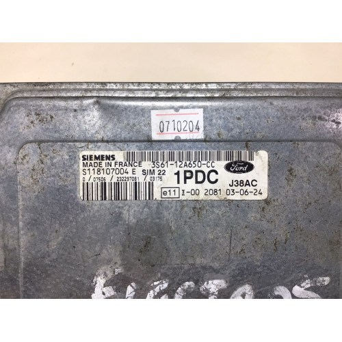 Ford Fiesta 1.2 Motor Beyni S118107004E 3S61-12A650-CC 1PDC SIM22