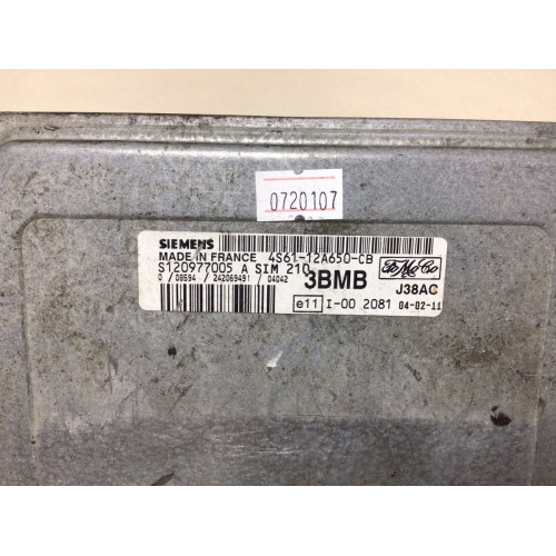 Ford Fiesta 1.2 Motor Beyni S120977005A 4S61-12A650-CB SIM210 3BMB