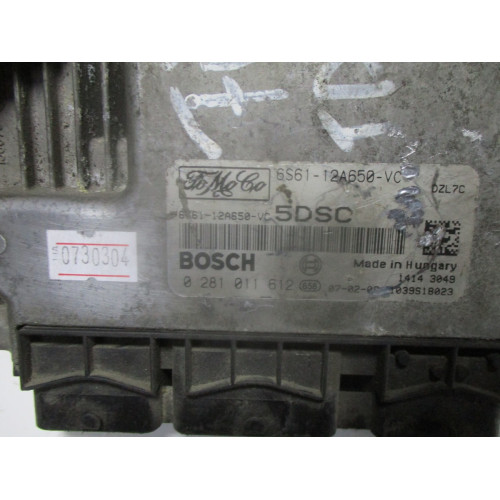 Ford Fiesta Fusion 1.6 TDCI Motor Beyni 6S61-12A650-VC 0281011612 5DSC