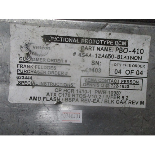 Ford Motor Beyni 4S4A-12A65-B1 PBO-410