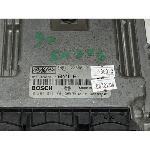 Ford Focus 1.6 TDCI Motor Beyni 8M51-12A650-LE 0281011701 8YLE