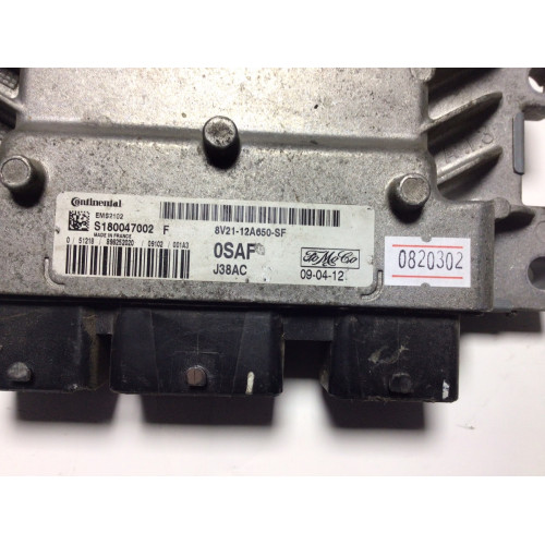 Ford Fiesta 1.2 Motor Beyni S180047002 F 8V21-12A650-SF EMS2102 0SAF
