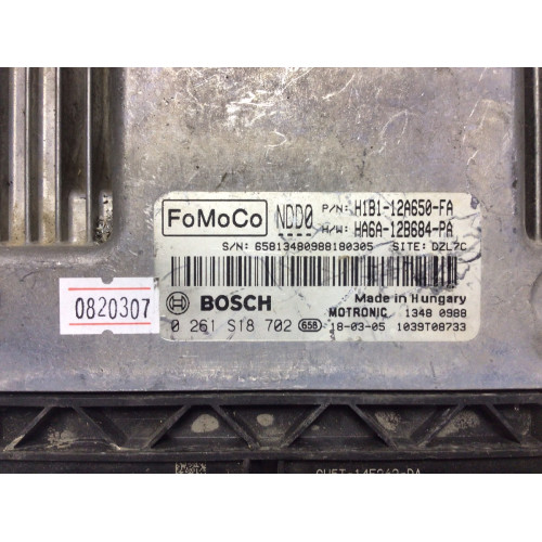 Ford Fiesta Motor Beyni 0261S18702 H1B1-12A650-FA HA6A-12B684-PA