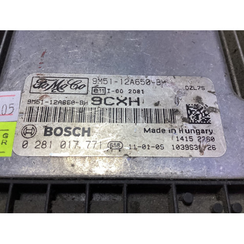 Ford Focus 1.6 TDCI Motor Beyni 0281017771 9M51-12A650-BH 9CXH