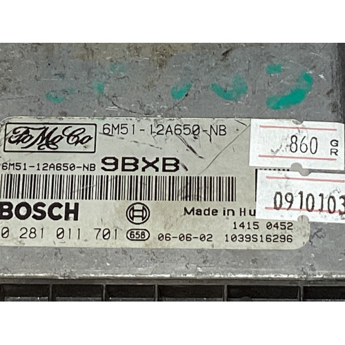 Ford Focus Motor Beyni 6M51-12A650-NB 0281011701 9BXB