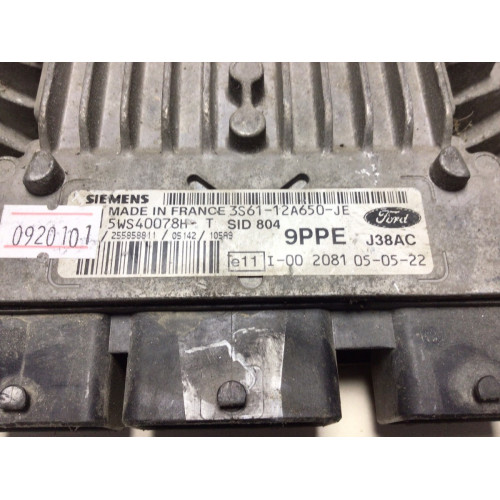 Ford Fiesta 1.4 TDCI Motor Beyni 5WS40078H-T 3S61-12A650-JE SID804 9PPE