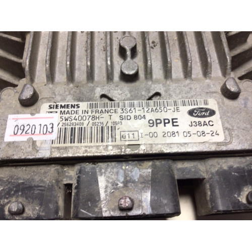 Ford Fiesta 1.4 TDCI Motor Beyni 5WS40078H-T 3S61-12A650-JE SID804 9PPE