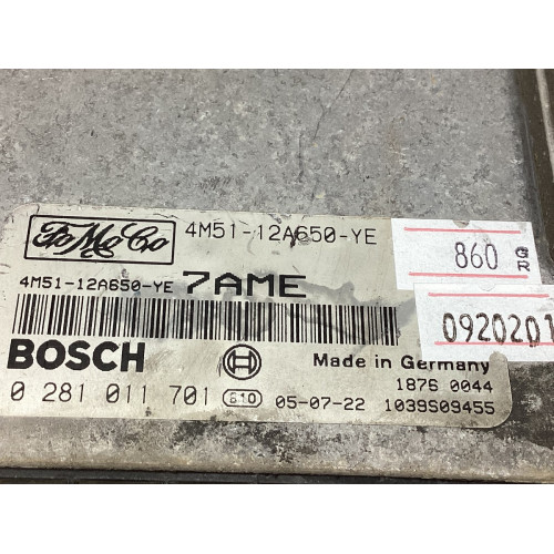 Ford Focus 1.6 TDCI Motor Beyni 4M51-12A650-YE 0281011701 7AME