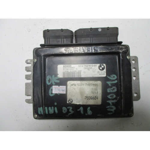 Mini Cooper S 1.6 Motor Beyni S118012001N 12147527610-01