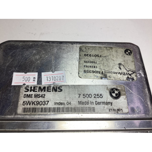 Bmw E36 E46 E39 Motor Beyni 7500255 5WK9037 DME MS42