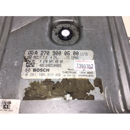 Mercedes W176 W246 A200 Motor Beyni 0261S06038 A2709000600 MED17.7.2