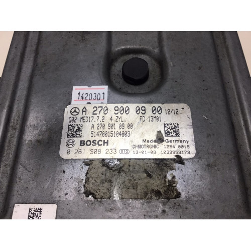 Mercedes Motor W176 A200 Beyni 0261S08233 A2709000900 MED17.7.2