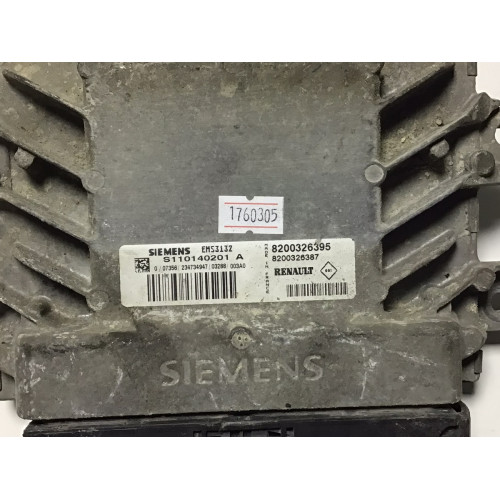 Renault Clio 1.2 Motor Beyni S110140201A 8200326395 8200326387 EMS3132