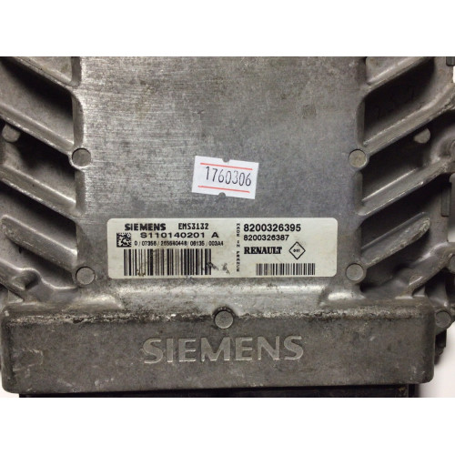 Renault Clio 1.2 Motor Beyni S110140201A 8200326395 8200326387 EMS3132
