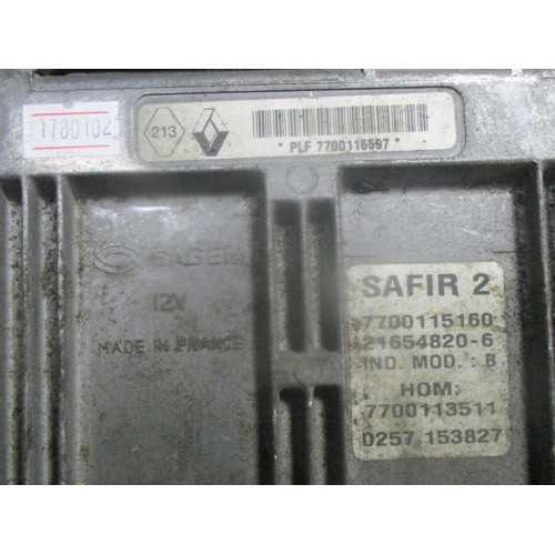 Renault Clio 1.2 Motor Beyni 7700115597 7700115160 21654820-6 7700113511 0257153827