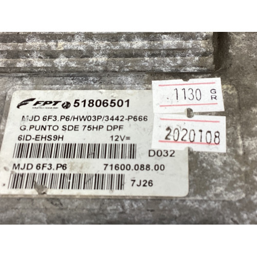 Fiat Grande Punto 1.3 Motor Beyni MJD 6F3.P6 HW03P 51806501