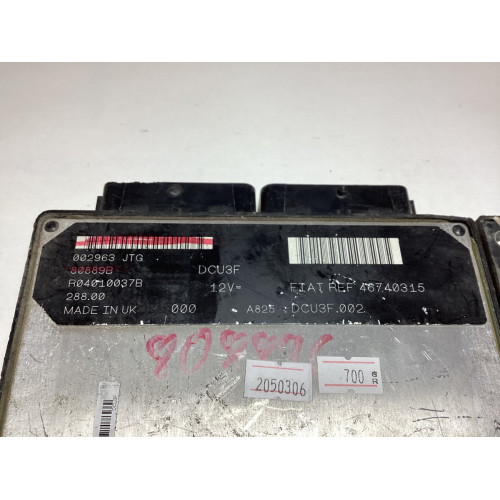 Fiat Palio 1.9 Motor Beyni 46740315 DCU3F R04010037B