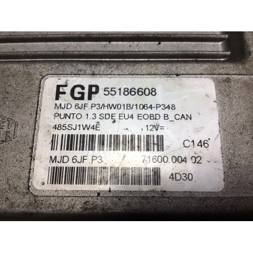 Fiat Punto 1.3 Motor Beyni MJD6JF.P3 55186608 HW01B