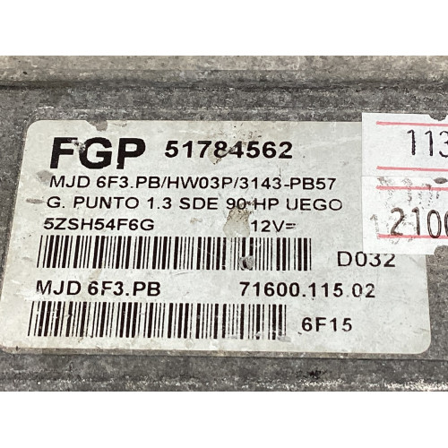 Fiat Grande Punto 1.3 Motor Beyni MJD 6F3.PB HW03P 51784562