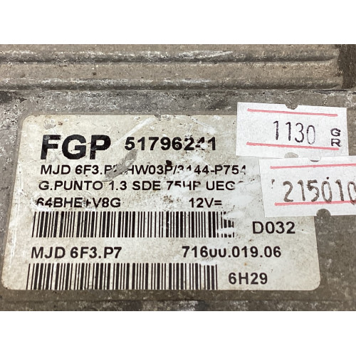 Fiat Grande Punto 1.3 Motor Beyni MJD 6F3.P7 HW03P 51796241