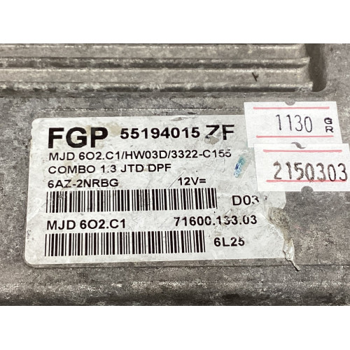Opel Combo C 1.3 Dizel Motor Beyni MJD 6O2.C1 HW03D 55194015 ZF