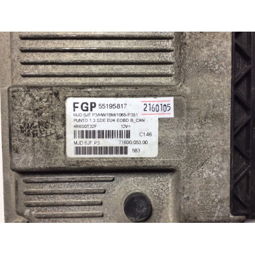 Fiat Punto 1.3 Motor Beyni MJD6JF.P3 55195817