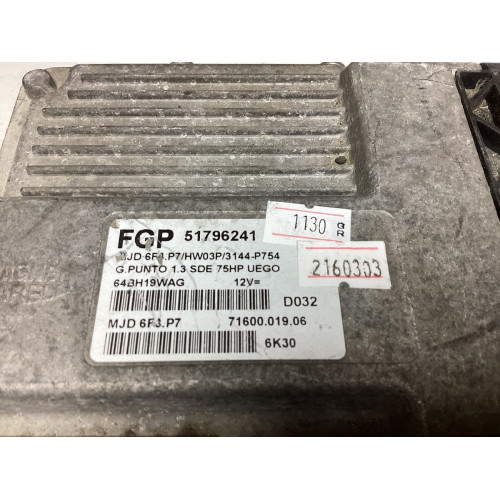 Fiat Grande Punto 1.3 Motor Beyni MJD 6F3.P7 HW03P 51796241