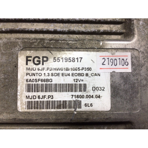 Fiat Punto 1.3 Motor Beyni MJD6JF.P3 55195817