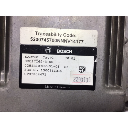 Jeep Renegade Motor Beyni 0281B1078N EDC17C69-3 1300111310