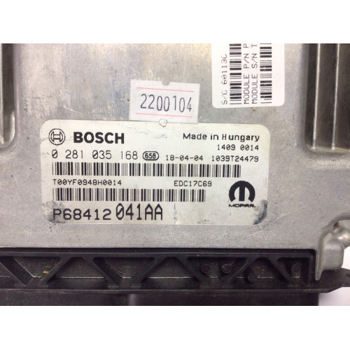 Jeep Compass Motor Beyni 0281035168
