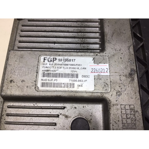 Fiat Punto 1.3 Motor Beyni MJD6JF.P3 55195817 HW1BM