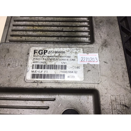 Fiat Punto 1.3 Motor Beyni MJD6JF.P3 55186608 HW01B