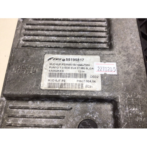 Fiat Punto 1.3 Motor Beyni MJD6JF.P3 55195817 HW01B