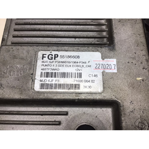 Fiat Punto 1.3 Motor Beyni MJD6JF.P3 55186608 HW01B
